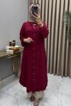 Boncuk Takım Bordo Bordo