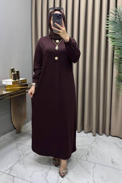 Cazibe Elbise Kahve Kahverengi