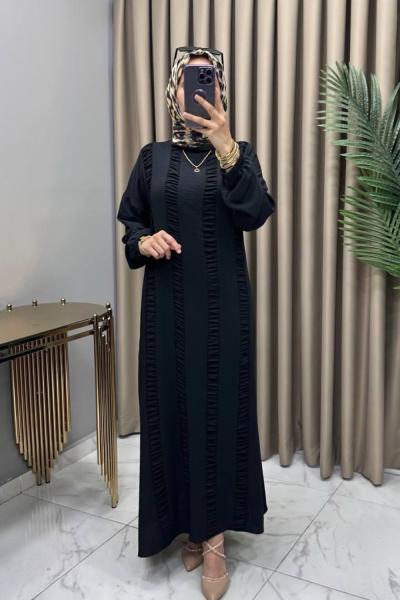 Ecmel Elbise Siyah Siyah