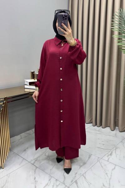 Elçin Takım Bordo Bordo