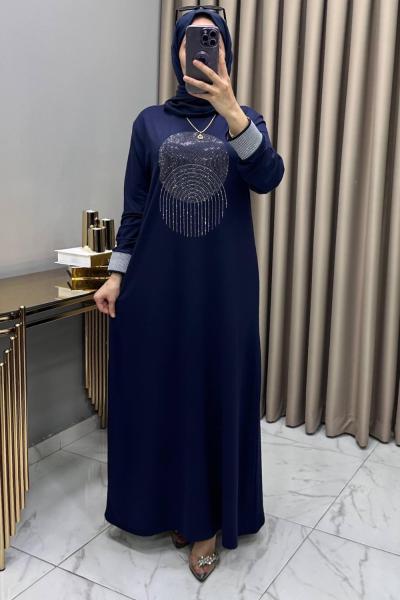 Elfida Abiye Elbise Lacivert Lacivert