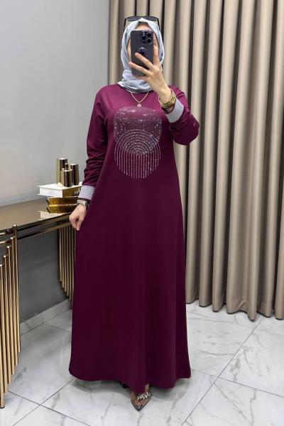 Elfida Abiye Elbise Fuşya Fuşya