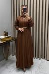 Eylül Elbise Kahve  Kahverengi