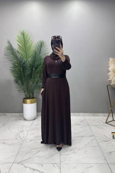 Ferda Elbise Kahve Kahverengi