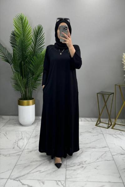 Feyza Elbise Siyah Siyah