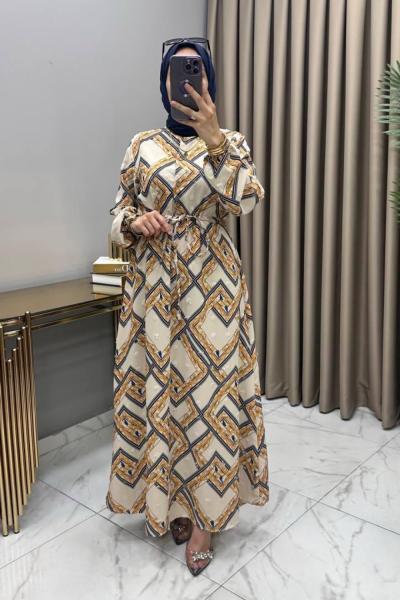 Figen Elbise Taş Taş Rengi