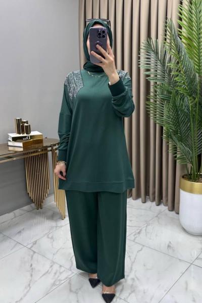 Gizem Taşlı Takım Zümrüt Zümrüt