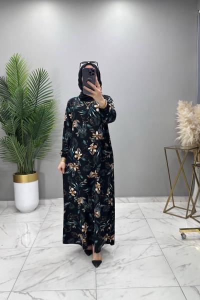 Gülben Elbise Siyah  Siyah