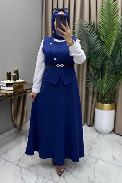 Gülce Takım Saks Saks Mavisi