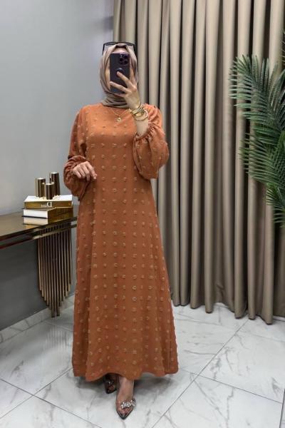 Gülru Elbise Turuncu Turuncu