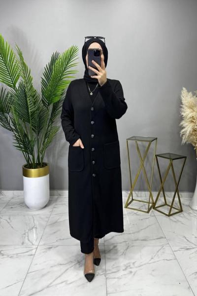 Güz Hırka Kap Siyah Siyah