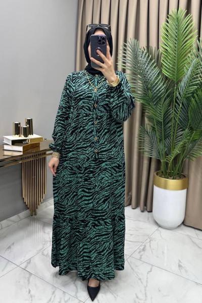 Hale Elbise Yeşil Yeşil