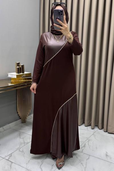 Hatun Elbise Kahve Kahverengi