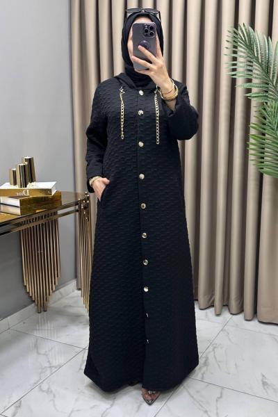 Ilgın Yün Kapitone Kaban Siyah Siyah