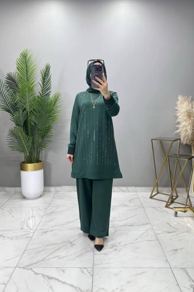 İnci Taşlı Takım Zümrüt  Zümrüt