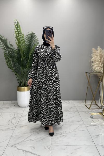 İrem Elbise Siyah Siyah