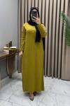 Kamer Triko Elbise Hardal Hardal Sarısı