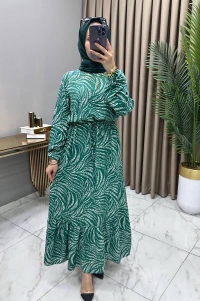 Kehribar Elbise Yeşil  Yeşil