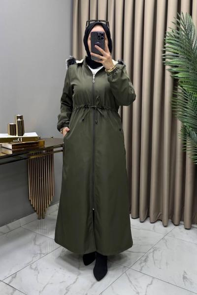 Kışlık Parka Mont Haki Haki