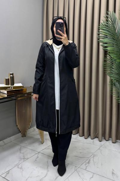 Kürk Mont Siyah Siyah