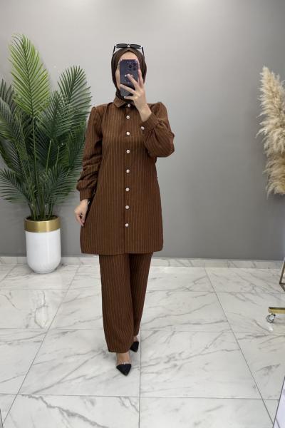 Leman Takım Kahve Kahverengi