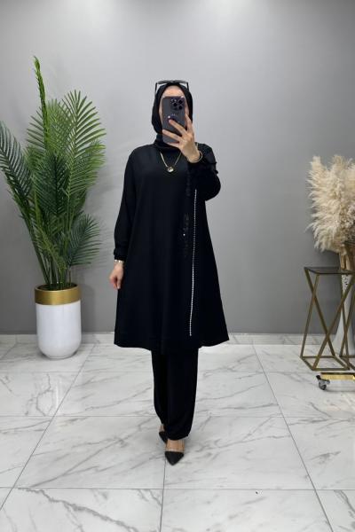 Melisa Takım Siyah Siyah