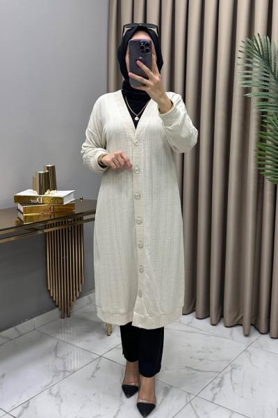 Meril Hırka Kap Taş Taş Rengi