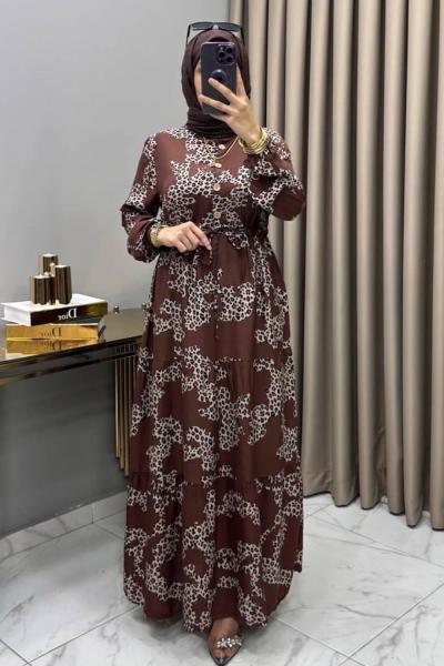 Merve Elbise Kahverengi Kahverengi