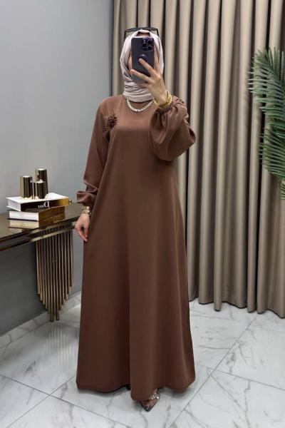 Mila Elbise Kahve Kahverengi