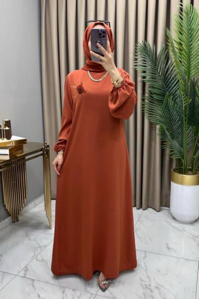 Mila Elbise Turuncu Turuncu