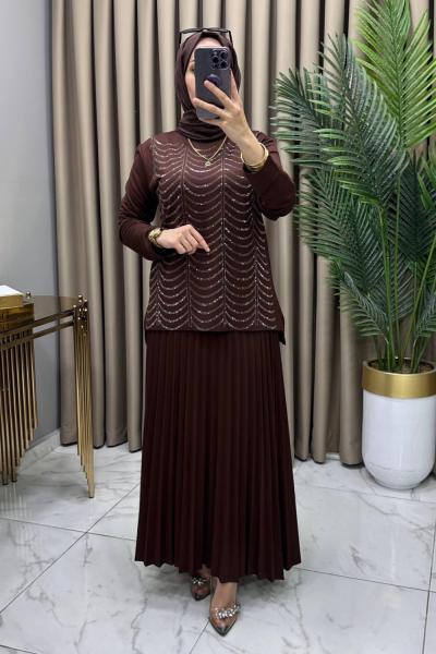 Mısra Takım Kahve Kahverengi