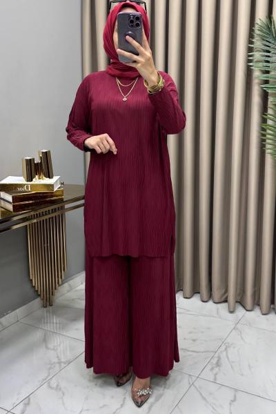 Nazan Takım Bordo Bordo