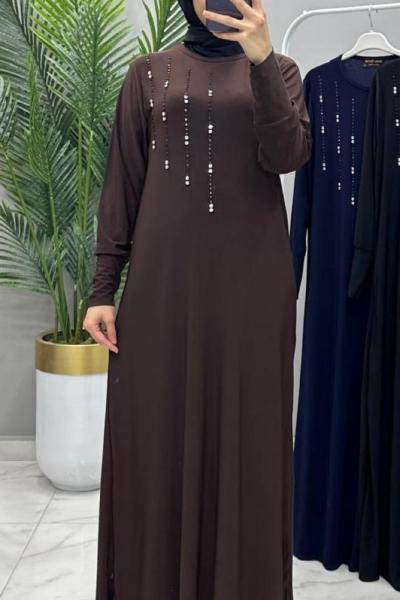 Neşe Elbise Kahve Kahverengi