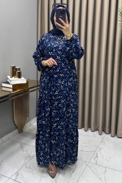 Nurcan Elbise Lacivert Lacivert