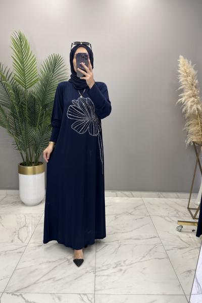 Nursema Elbise Lacivert Lacivert