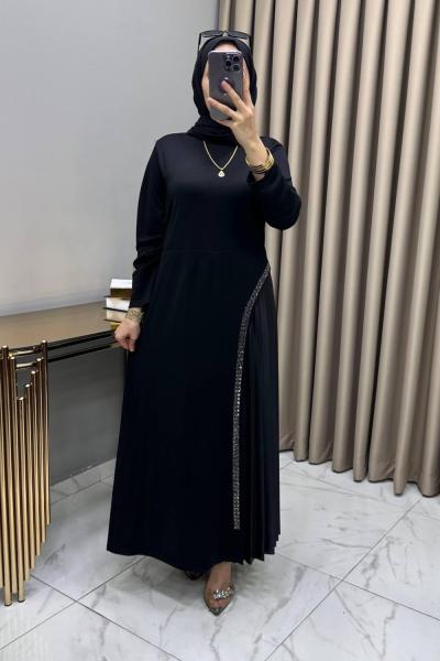 Öykü Abiye Elbise Siyah Siyah