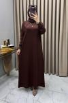 Özlem Elbise Kahve  Kahverengi