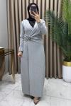 Özüm Abiye Elbise Gri Gri