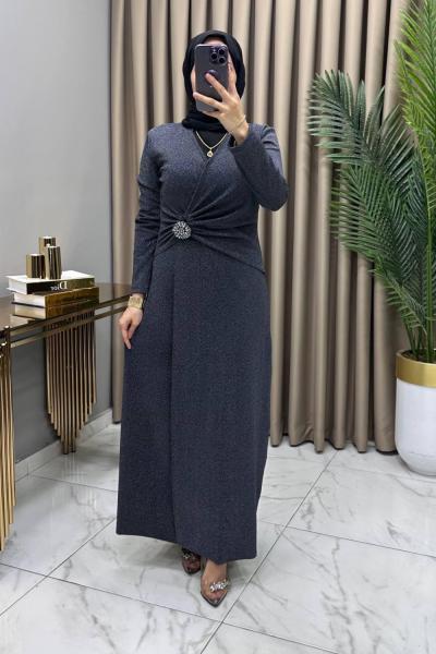 Özüm Abiye Elbise Füme Füme