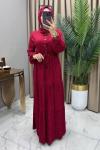 Pelin Elbise Bordo Bordo