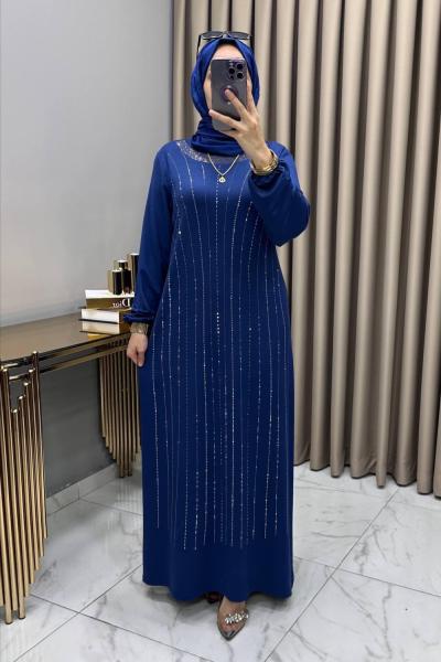 Reyhan Abiye Elbise İndigo İndigo