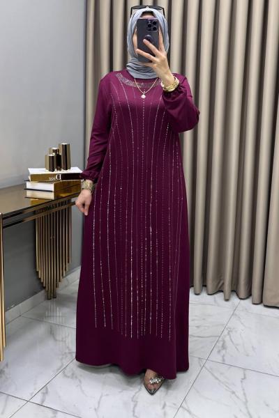 Reyhan Abiye Elbise Fuşya Fuşya