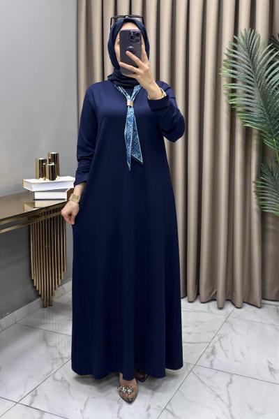 Rumeysa Elbise Lacivert Lacivert