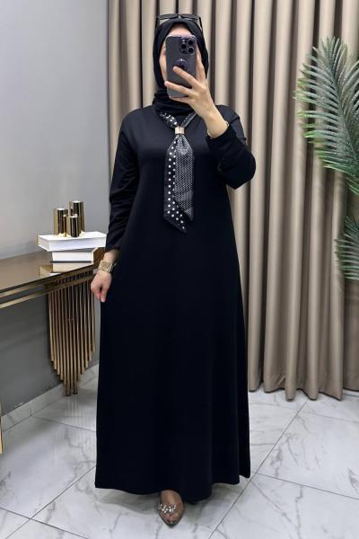 Rumeysa Elbise Siyah Siyah