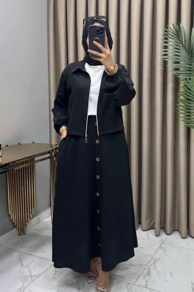 Sevim Takım Siyah Siyah