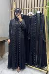 Şevin Abaya Takım Siyah