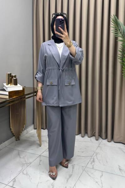Sibel Takım Gri Gri