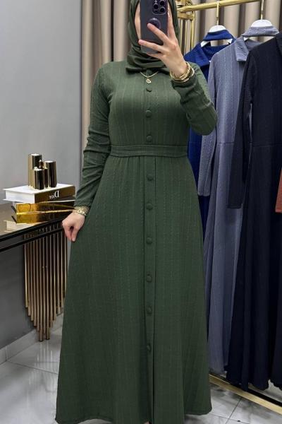 Şilan Elbise Haki Haki