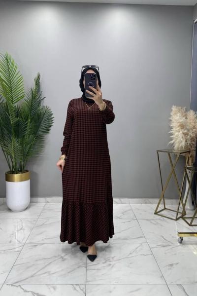 Sinem Elbise Kahve Kahverengi