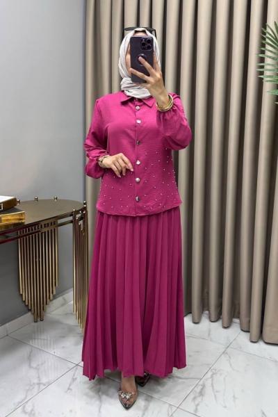 Suzan Etekli Takım Fuşya Fuşya